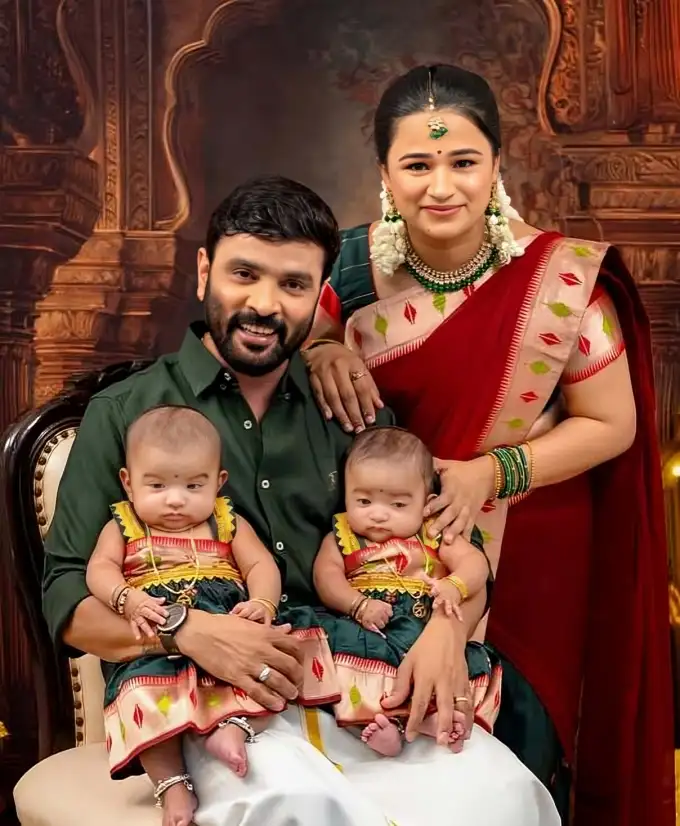 Kannika Snehan with New Born Twin Daughter